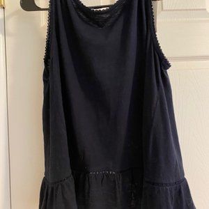 Loft Navy Blue Blouse Size M